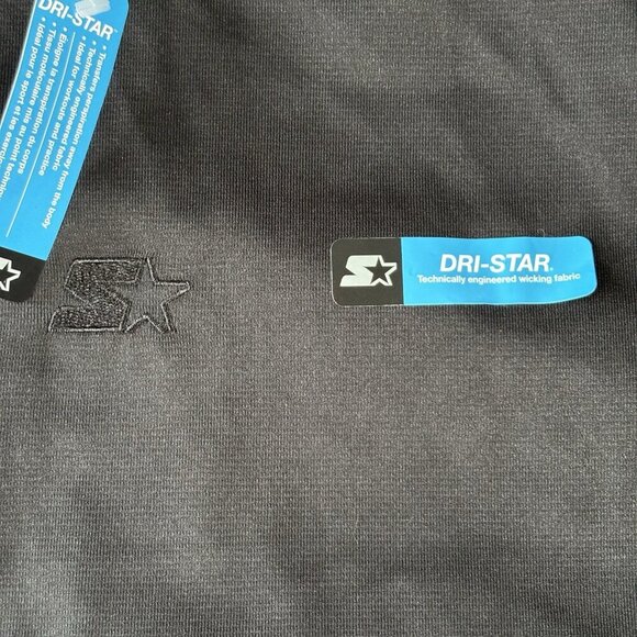 Starter DRI-STAR Men’s L Athletic Hoodie Black Blue Pullover Sweatshirt Basket - Picture 5 of 16